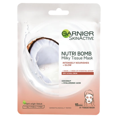 Garnier Nutri Bomb Milky Sheet Mask Coconut &amp; Hyaluronic Acid