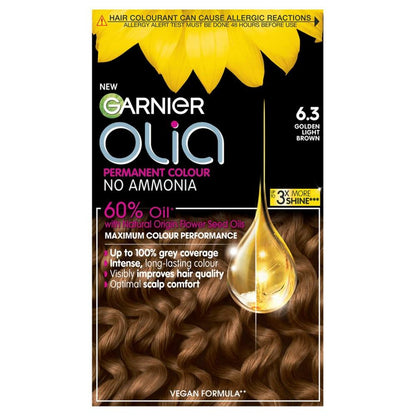 Garnier Olia Glow Permanent Hair Dye Golden Light Brown