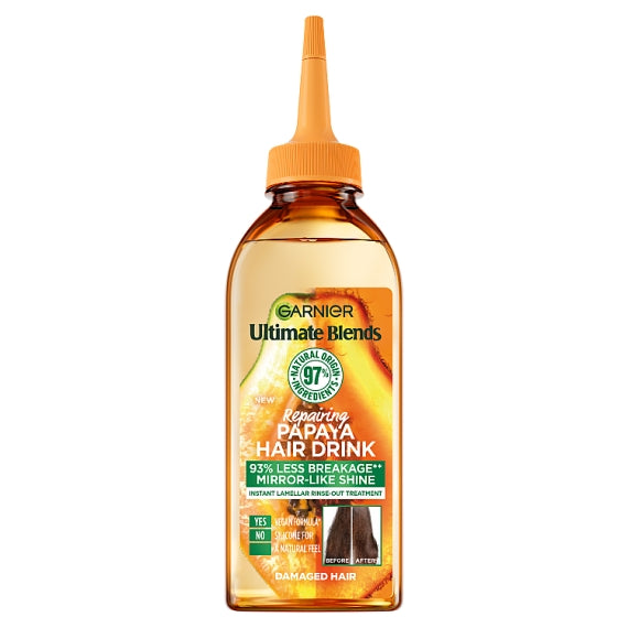 Garnier Ultimate Blends Repairing Papaya Hair Drink Liquid Conditioner for Dry Hair 200ml