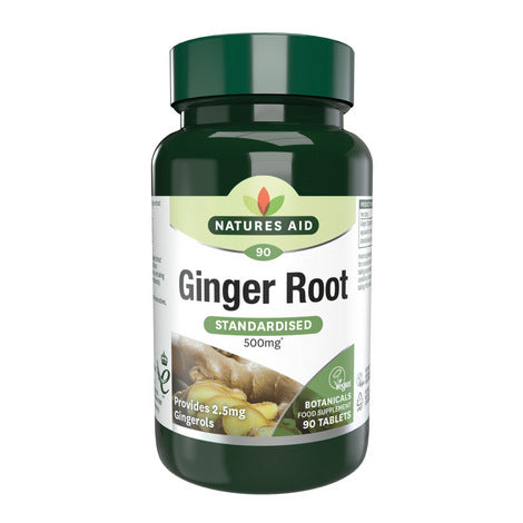 Natures Aid Ginger Root 500mg 90 Tablets