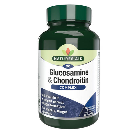 Natures Aid Glucosamine &amp; Chondroitin Complex 90 Capsules Front