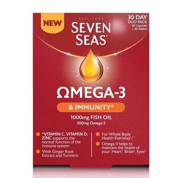 Seven Seas Omega 3 &amp; Immunity 30 Capsules + 30 Tablets