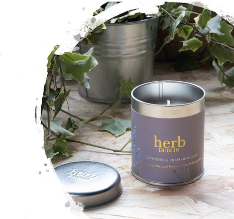 Herb Dublin Natural Wax Tall Tin Candle- Lavender