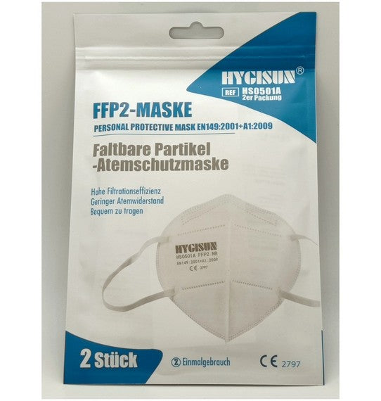 Hygisun FFP2 Personal Protective Mask 2 Pack
