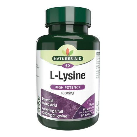 Natures Aid L-Lysine 1000mg 60 Tablets