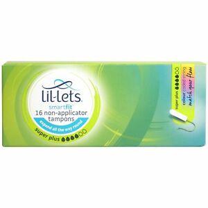 Lil Lets Non-Applicator Super Plus Tampons 16 Pack