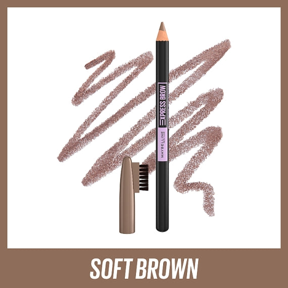 Maybelline Express Brow Duo Pencil Soft Brown Swatch