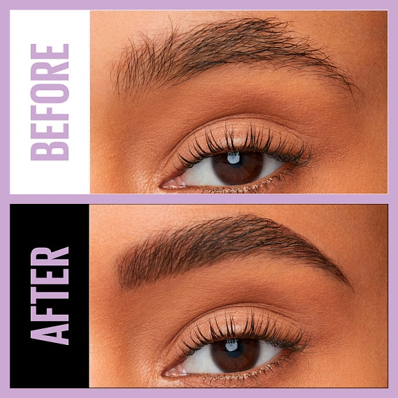 Maybelline Express Brow Duo Pencil Medium Brown Before &amp; After
