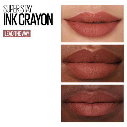 Maybelline Superstay Ink Crayon Lipstick Lead The Way Lips Chart