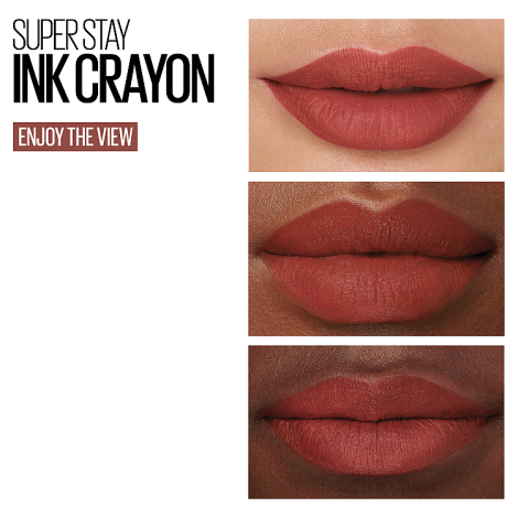 Maybelline Superstay Ink Crayon Lipstick Enjoy the View Lips Chart