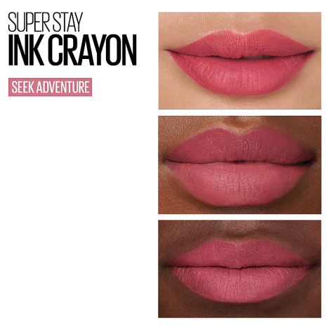 Maybelline Superstay Ink Crayon Lipstick Seek Adventure Lips Chart