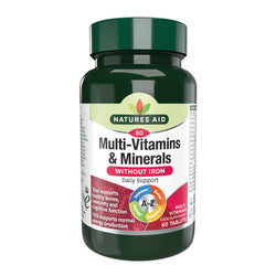 Natures Aid Multi-Vitamin & Minerals (Without Iron) - (60) (60TABS)