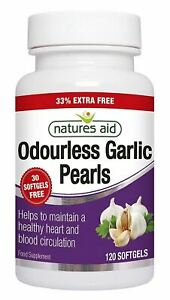 Natures Aid Garlic Pearls 120 Soft Gels