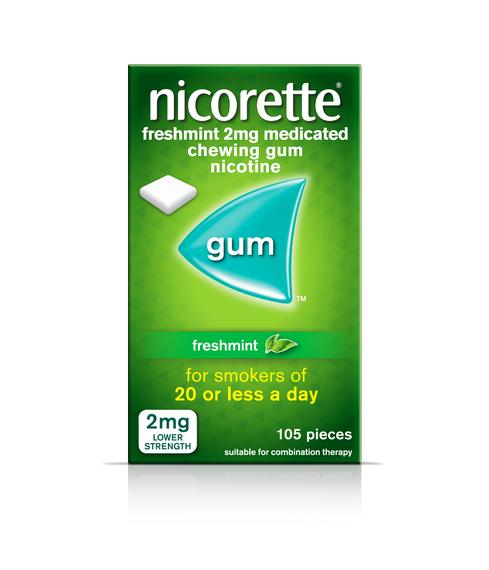 Nicorette Gum Freshmint 2mg 105 pieces