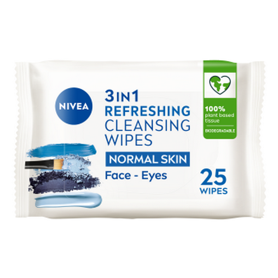 Nivea Biodegradable Face Wipes For Normal Skin 25s