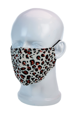 NoGo Leopard Cotton Face Covering With Keyring Pouch