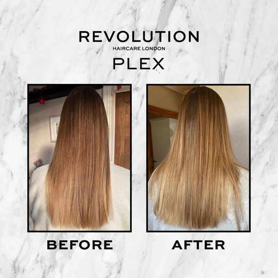 Revolution Haircare Plex 4 Bond Plex Shampoo 250ml Before &amp; After 3