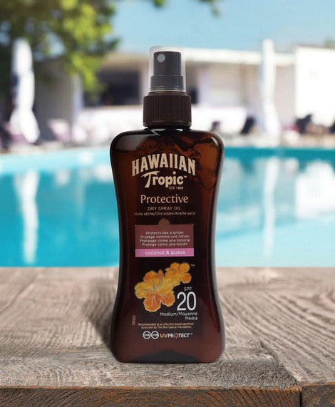 Hawaiian Tropic Protective Dry Oil Spray SPF20 - 200ml Pool