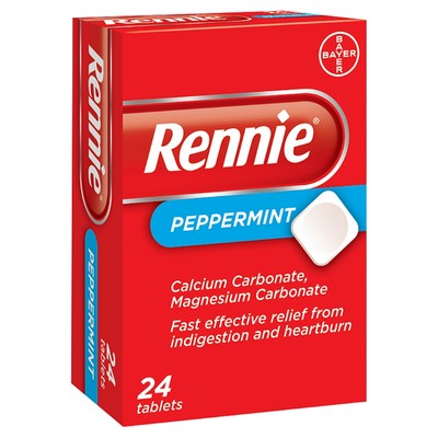 Rennie Peppermint Tablets - 24 Tablets