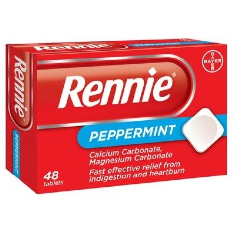 Rennie Peppermint Tablets - 48 Tablets