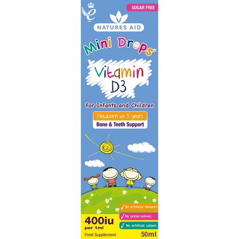 Natures Aid Vitamin D Drops for Infants &amp; Children 50ml