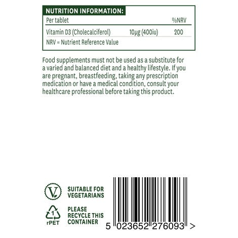 Natures Aid Vitamin D3 400iu 90 Tablets - 90TABS