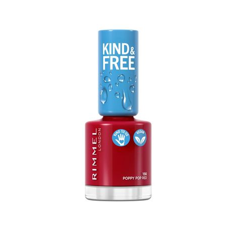 Rimmel Kind &amp; Free Nail Polish 8Ml-Poppy Pop Red
