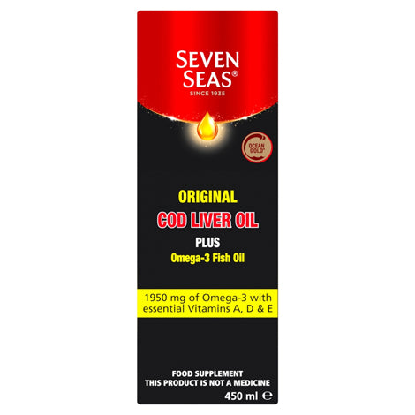 Seven Seas Pure Cod Liver Oil Liquid 450ml
