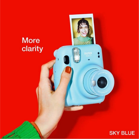 Fuji Instax Mini 11 Camera-Sky Blue More Clarity