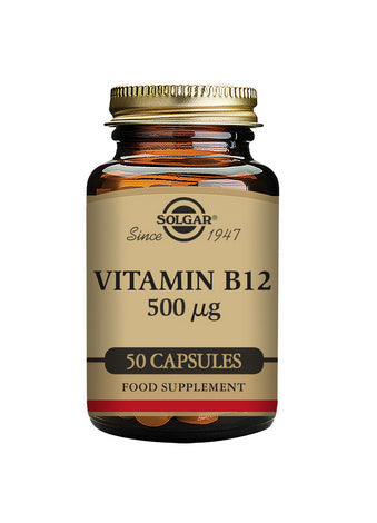 Solgar Vitamin B12 500 µg Vegetable Capsules 50s