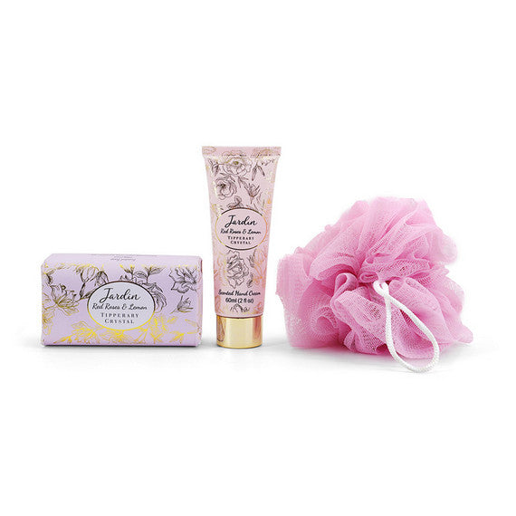 Tipperary Crystal Jardin Toiletry Bag Set - Red Roses &amp; Lemon products