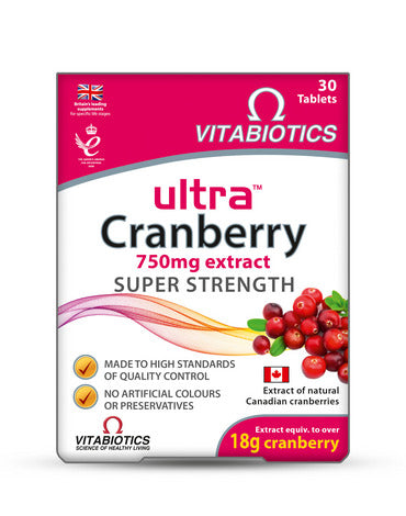 Vitabiotics Ultra Cranberry Super Strength 750mg X30 Tablets