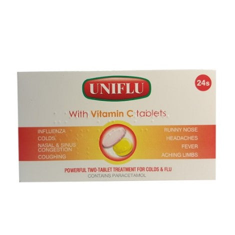 Uniflu with Vitamin C - 24 Tablets