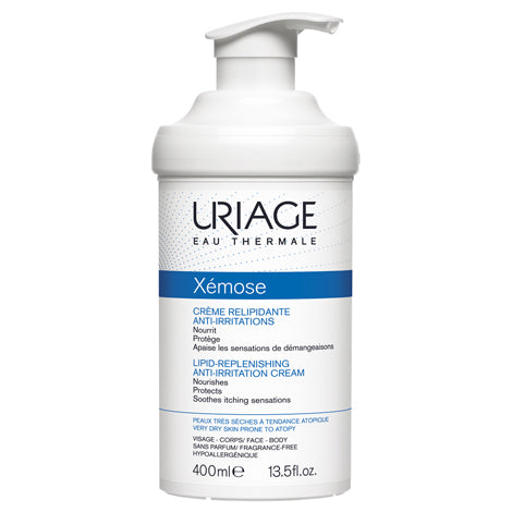 Uriage Xémose Lipid-Replenishing Anti-Irritation Cream Airless Pump Bottle 400ml