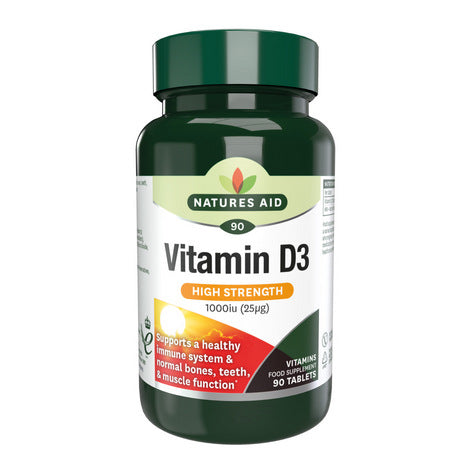 Natures Aid Vitamin D3 25mcg 90