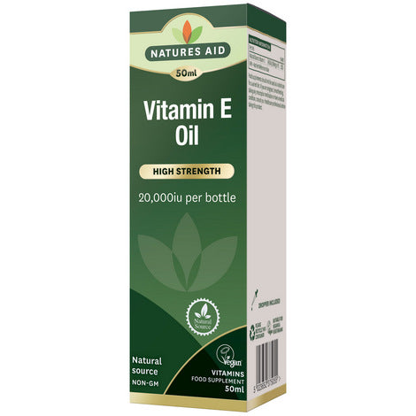 Natures Aid Vitamin E Oil 20000IU 50ml Front