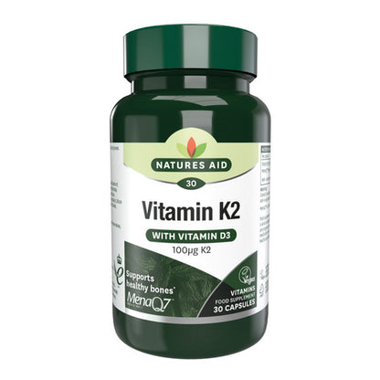 Natures Aid Vitamin K2 With Vitamin D3 - 30 Capsules