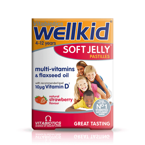 Vitabiotics Wellkid Soft Jelly Pastilles Strawberry